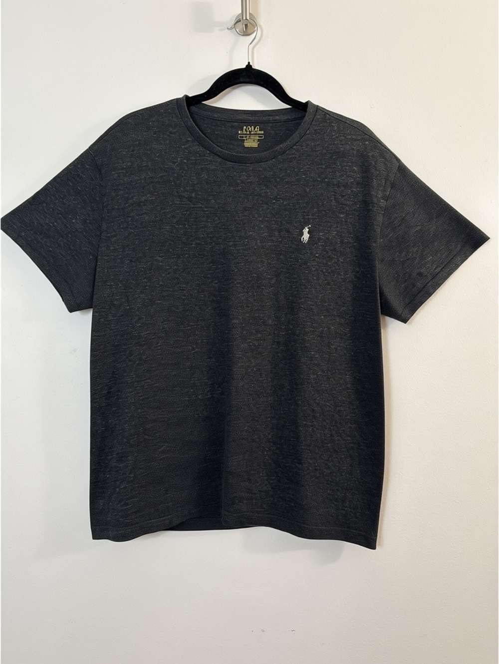 Polo Ralph Lauren Men’s Large Classic Fit T Shirt Black Heather Pony Logo L